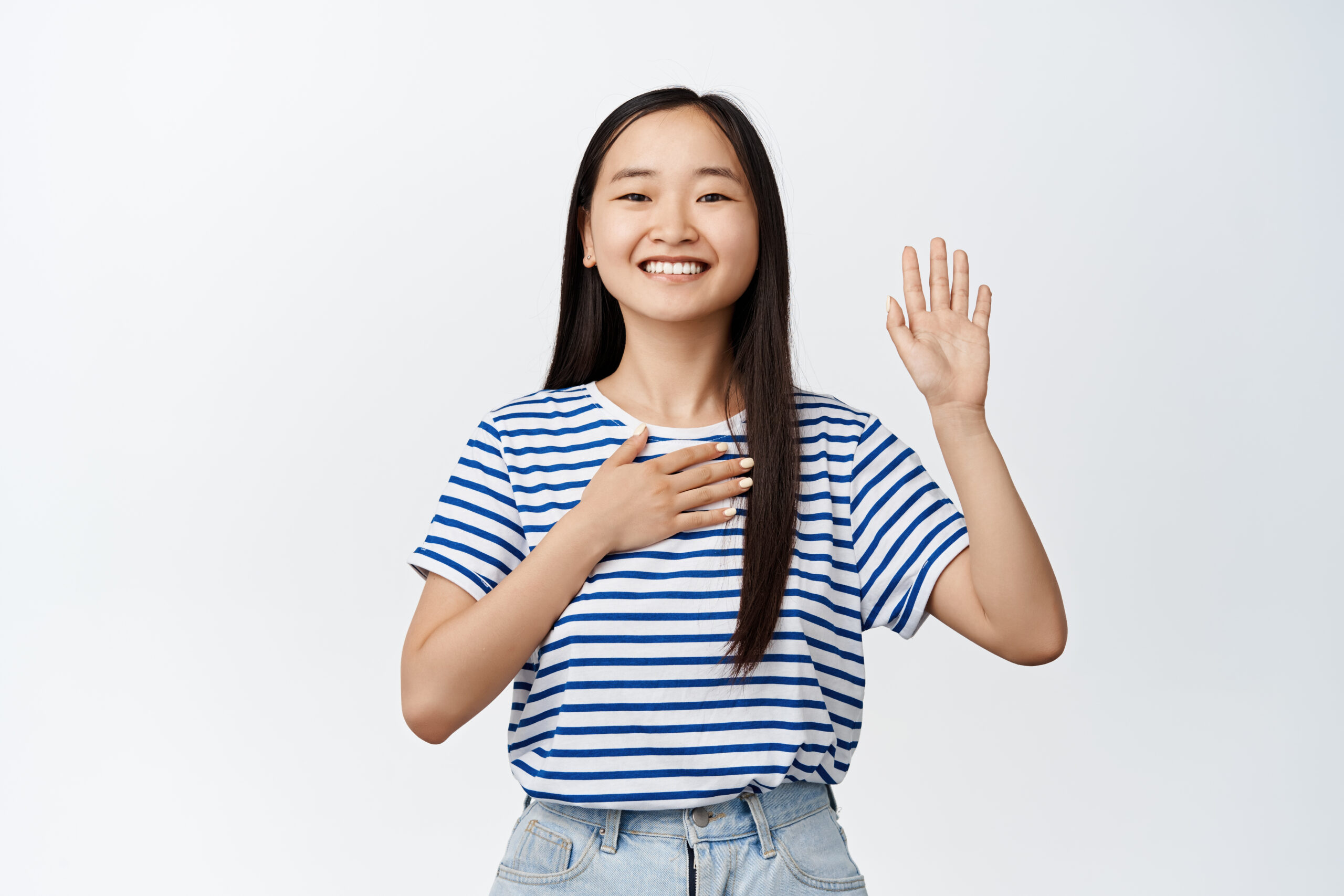 Happy Girl Introducing Herself Demo